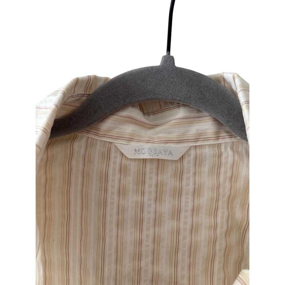 Moosaya Striped Button Down Shirt Large - Picture 3 of 8